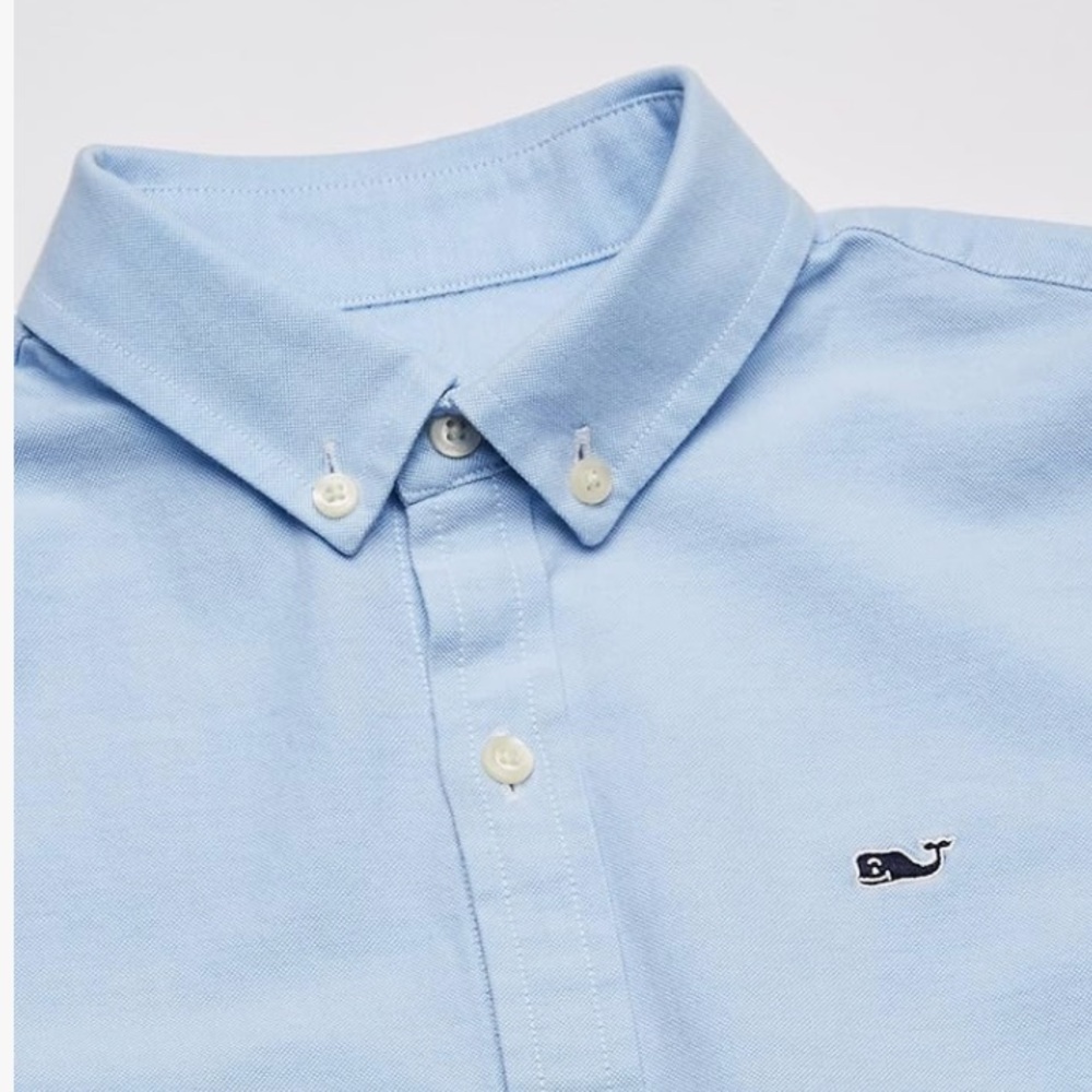Vineyard Vines Boys Light Blue Oxford Button-Down Shirt - Picture 4 of 9